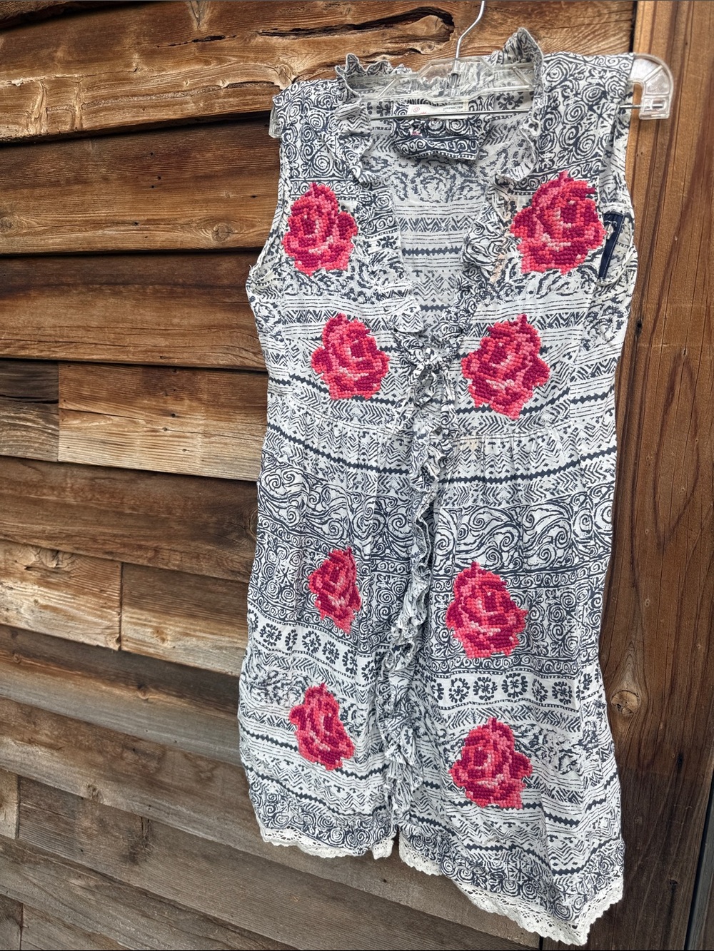 Odd Molly mini dress floral embroidery